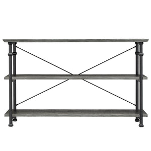 Homelegance By Top-Line Rafferty Vintage Industrial TV Stand Grey Wood