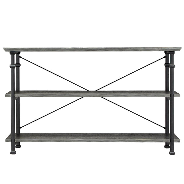 Homelegance By Top-Line Rafferty Vintage Industrial TV Stand Grey Wood