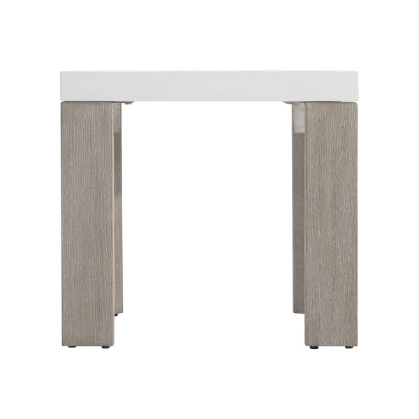 Bernhardt Bernhardt Lorenzo Side Table With Vintage Cream Grc Top And Flint White Oak Base, Modern-Organic Accent (96) 465111