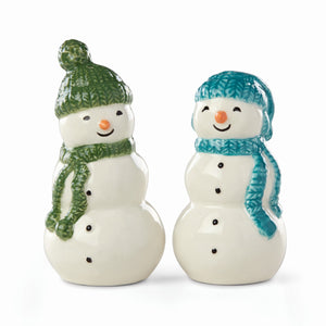 Lenox Balsam Lane Snowman Salt & Pepper Set Green, WHITE EARTHENWARE 895171