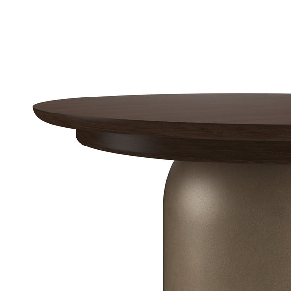 A.R.T. Furniture Verge Round Dining Table - Handcrafted Walnut Finish with Extensible Design for Modern Homes & Gatherings 337225-1960