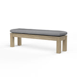 Coastal Teak Dining Bench in Canvas Granite, No Welt SW5501-BNCH-5402 Sunset West