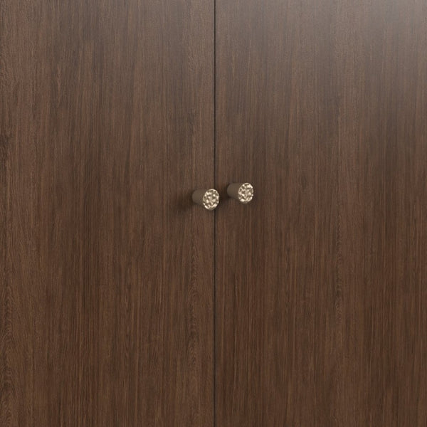 A.R.T. Furniture Verge Elegant Door Chest – Timeless Dark Wood Storage Solution with Antique Brass Knobs for Homes 337158-1960