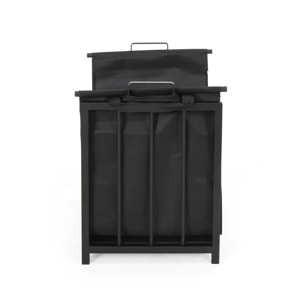 English Elm Christopher Knight Home® - LOG HOLDER Heavy-Duty Black Iron Firewood Rack for Indoor Outdoor Use, Compact 21.25x18x4.75 Inch Stylish Storage 67303.00