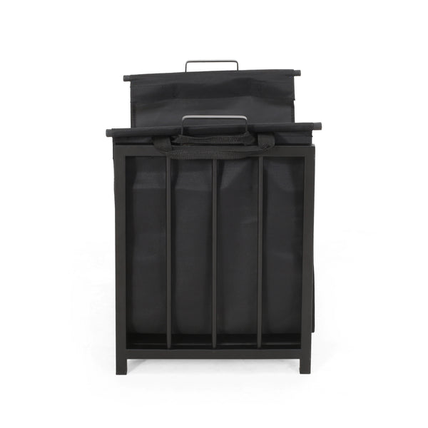 English Elm Christopher Knight Home® - LOG HOLDER Heavy-Duty Black Iron Firewood Rack for Indoor Outdoor Use, Compact 21.25x18x4.75 Inch Stylish Storage 67303.00