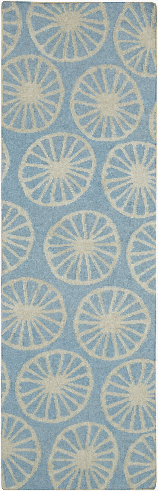 Surya Yacht Club Ytc-2012 Coastal Inspired Handmade 2' X 3' Wool Rug - Durable Beach Decor Charm! Blue Wool Ytc2018-268