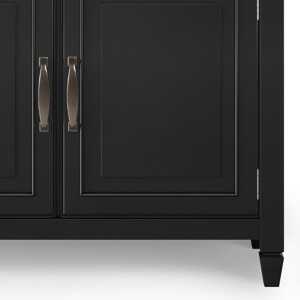 English Elm Connaught Handcrafted Solid Wood Entryway Storage Cabinet In Black - Timeless Style & Versatile Functionality B136P158538