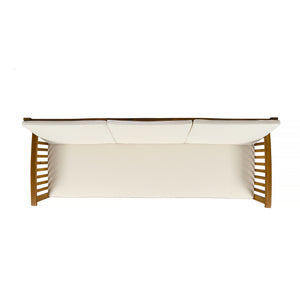 English Elm Casa Outdoor 3 Seat Acacia Hardwood Sofa with Weather Resistant Cushioned Patio Seating 63652.00
