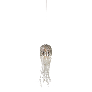 Medusa Multi-Drop Pendant Light - Elegant Jellyfish-Inspired Design with Handcrafted Silver Beads