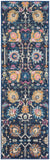 Nourison Passion PSN01 Machine Made Power-loomed Borderless Design Indoor Only Bohemian Transitional Rug Navy, Navy 100% Polypropylene 99446014740