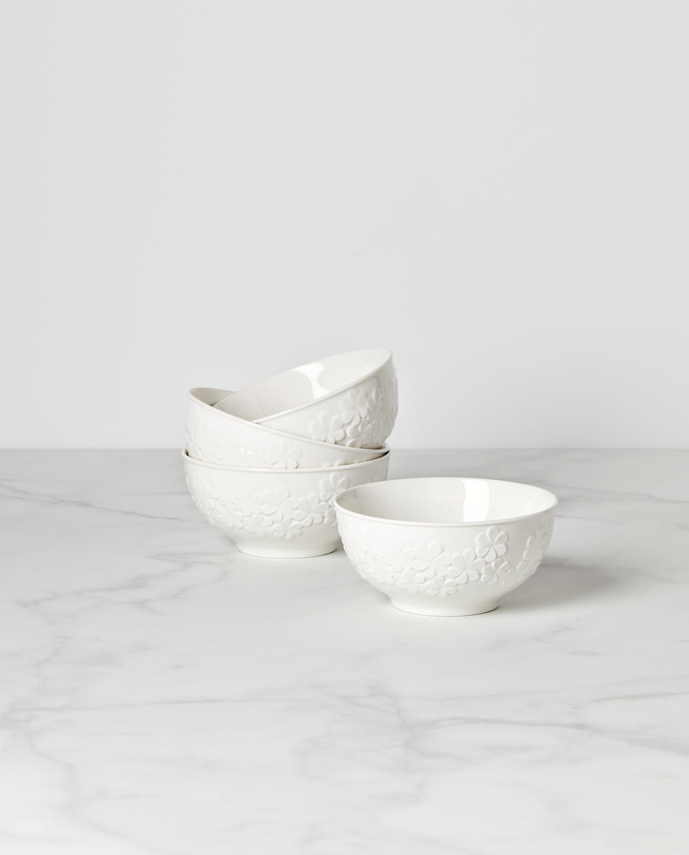 Lenox Kate Spade Blossom Lane 4-Piece Bowl Set White, WHITE PORCELAIN 891950