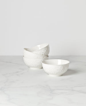 Lenox Kate Spade Blossom Lane 4-Piece Bowl Set White, WHITE PORCELAIN 891950