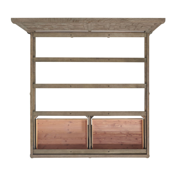 A.R.T. Furniture Reforma Cal-king Panel Bed With Storage Drawers - Rustic Tapenade Finish & Elegant Carved Design Brown Parawood Solids,Random Match Flaky Oak Veneers 324137-2358