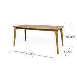 Christopher Knight Home® - Noble House - Artesia Outdoor Rustic Acacia Wood Dining Table, Teak