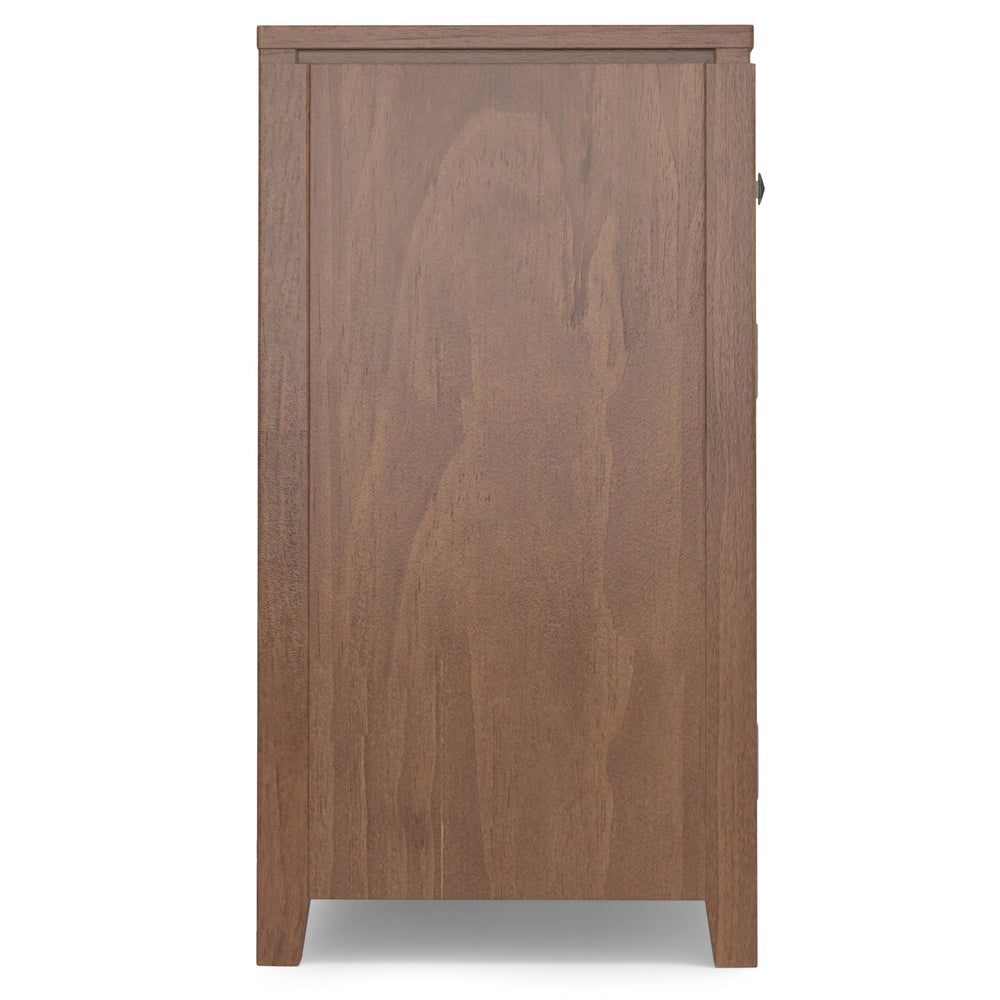 English Elm Cosmopolitan Sideboard Buffet - Handcrafted Medium Saddle Brown With Modern Design & Storage Solutions B136P158548