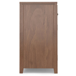 English Elm Cosmopolitan Sideboard Buffet - Handcrafted Medium Saddle Brown With Modern Design & Storage Solutions B136P158548