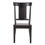 Homelegance By Top-Line Juliette Panel Back Wood Dining Chairs (Set of 2) Black Rubberwood