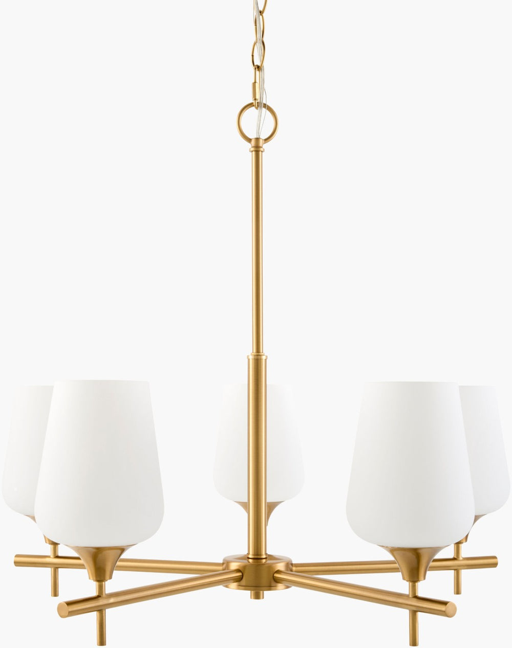 Livabliss Yueva Geometric Metal and Glass Chandelier for Dining Room or Entryway Focal Point YUEV-002