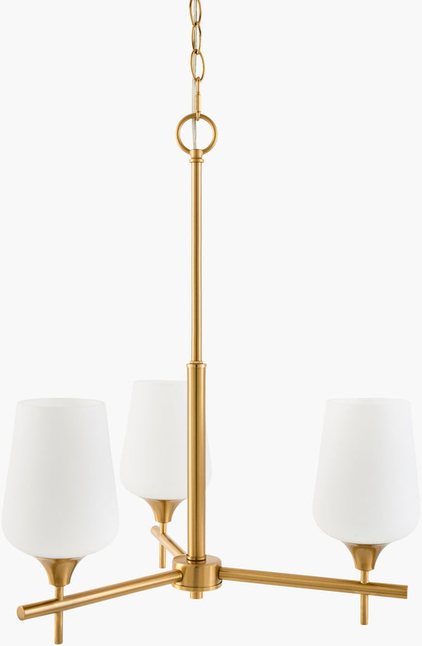 Livabliss Yueva Circular Metal and Glass Chandelier Modern Minimalist Dining Room Statement Light YUEV-006