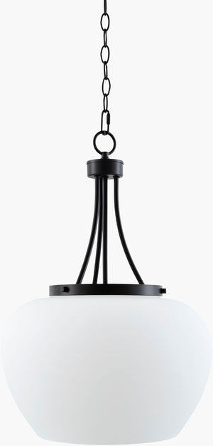Livabliss Yueva Metal and Glass Pendant Light Wide Low Profile Fixture for Dining or Kitchen YUEV-013