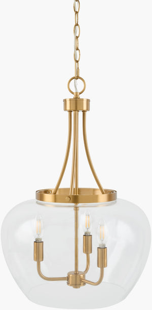 Livabliss Yueva Metal Glass Pendant Light Modern Minimalist Fixture for Kitchen or Dining Room YUEV-016