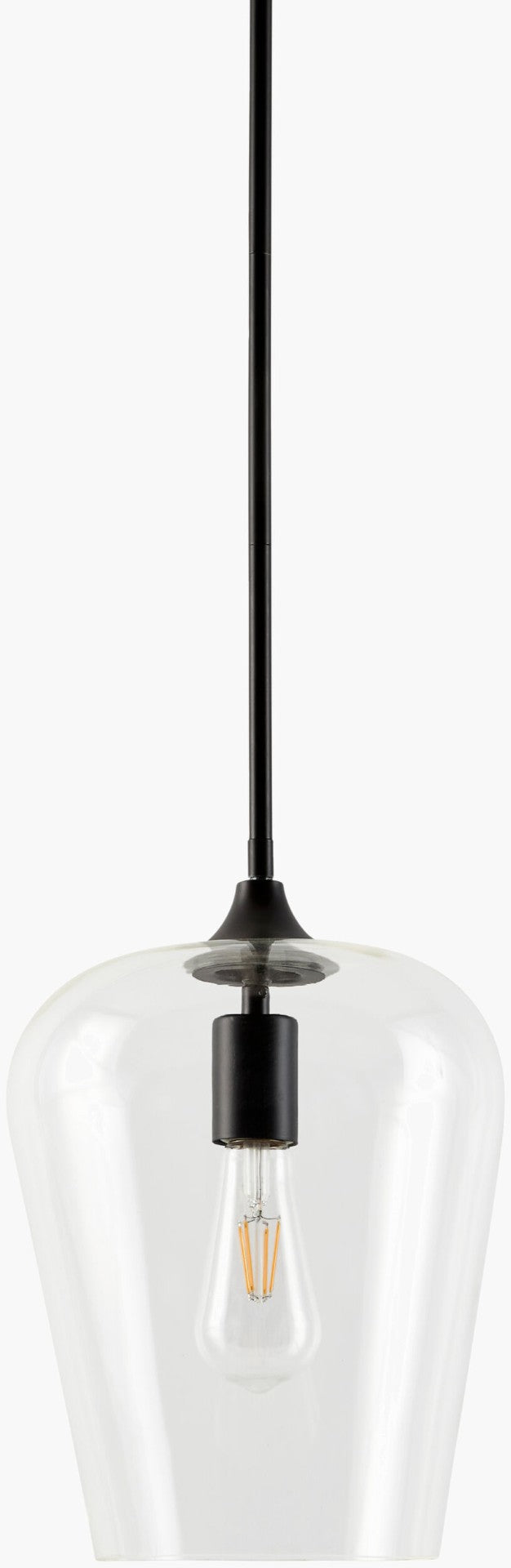Livabliss Yueva Glass and Metal Minimalist Pendant Light for Kitchen Island or Dining Area YUEV-025