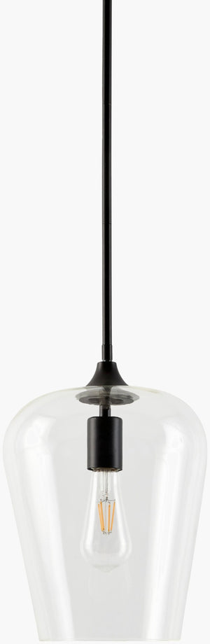 Livabliss Yueva Glass and Metal Minimalist Pendant Light for Kitchen Island or Dining Area YUEV-025