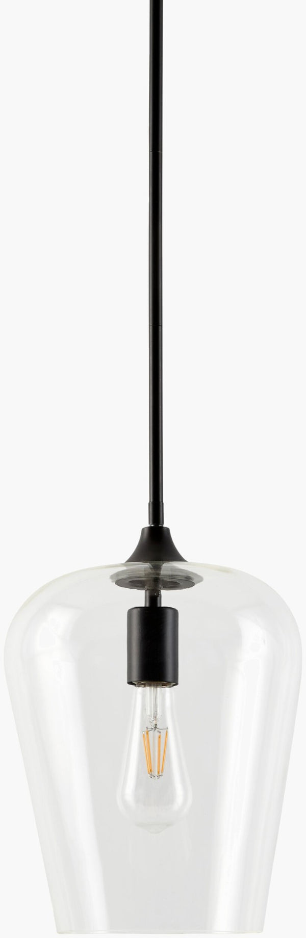 Livabliss Yueva Glass and Metal Minimalist Pendant Light for Kitchen Island or Dining Area YUEV-025