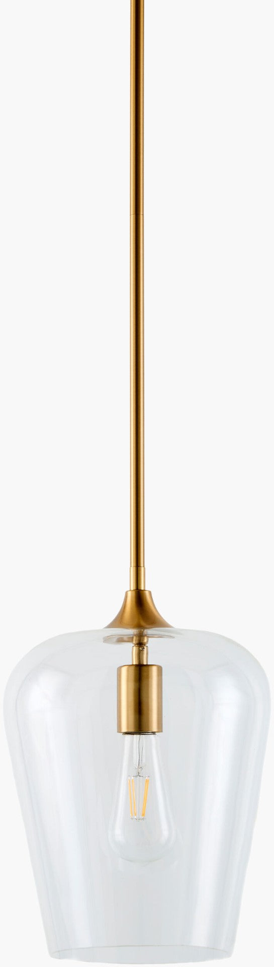 Livabliss Yueva Glass and Metal Pendant Light Minimalist Fixture for Kitchen or Dining Areas YUEV-026