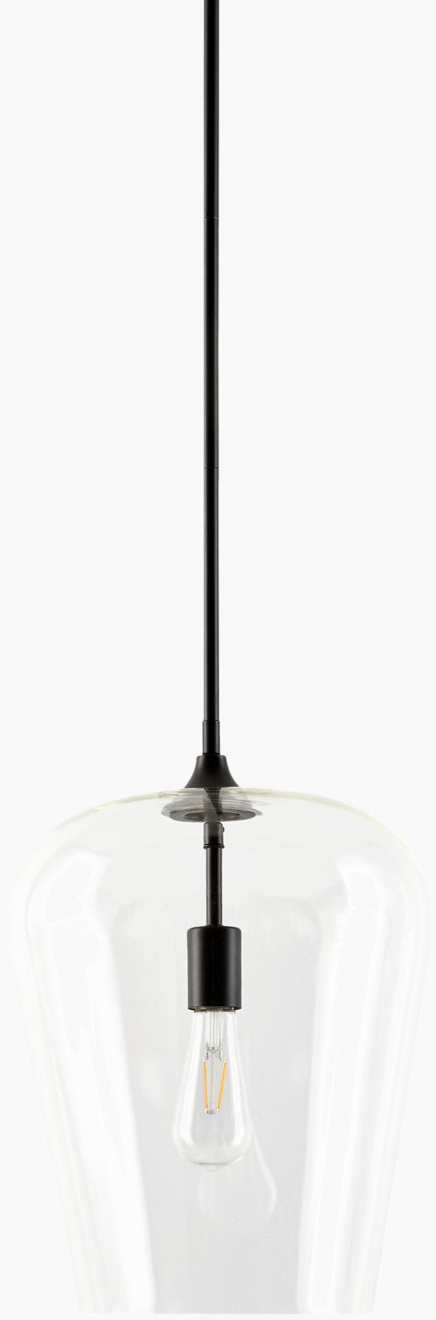 Livabliss Yueva Cylindrical Metal Glass Pendant Light Modern Minimalist Fixture for Dining Rooms YUEV-027