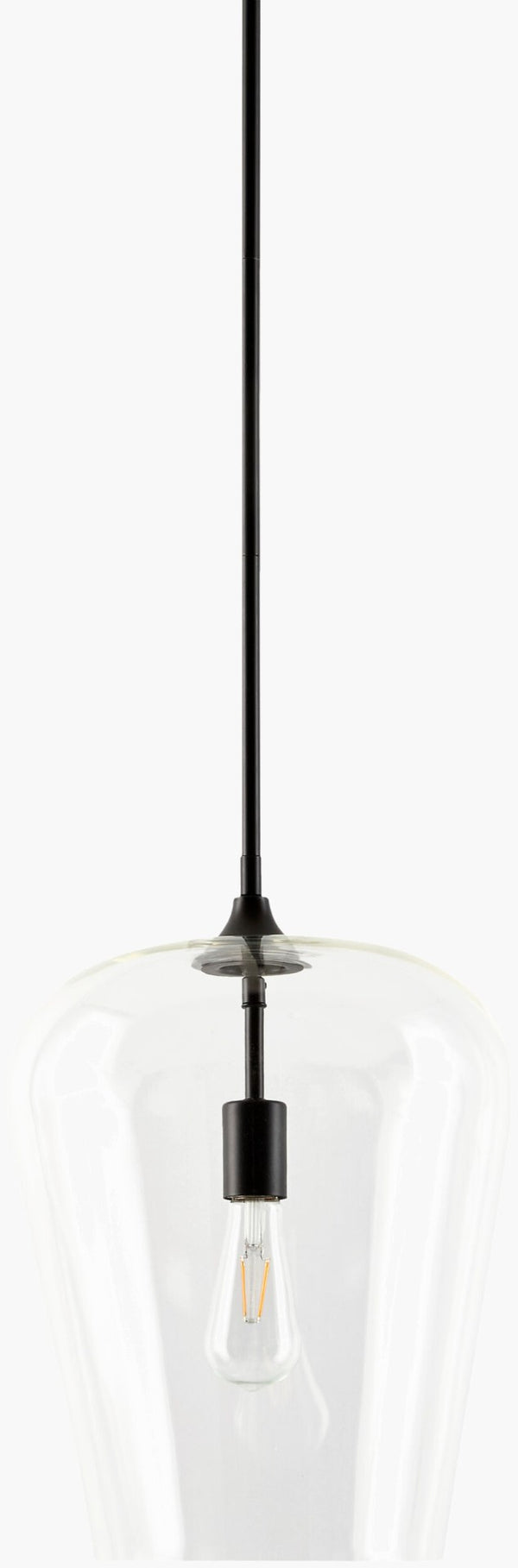 Livabliss Yueva Cylindrical Metal Glass Pendant Light Modern Minimalist Fixture for Dining Rooms YUEV-027