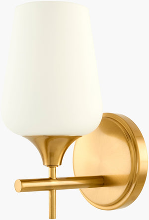 Livabliss Yueva Metal and Glass Wall Sconce Modern Accent Light for Bedroom or Hallway YUEV-030
