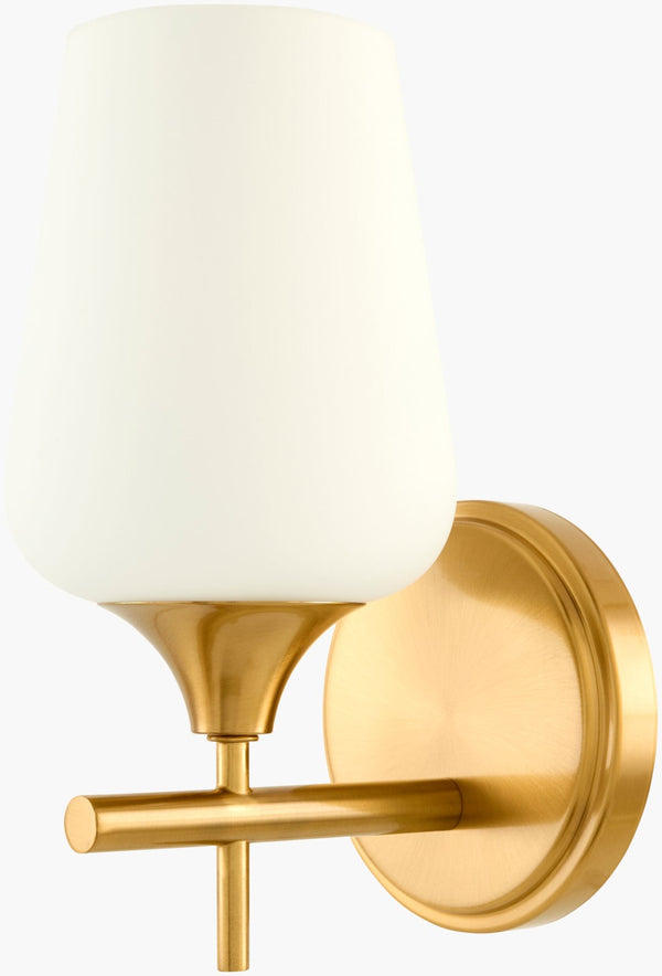 Livabliss Yueva Metal and Glass Wall Sconce Modern Accent Light for Bedroom or Hallway YUEV-030