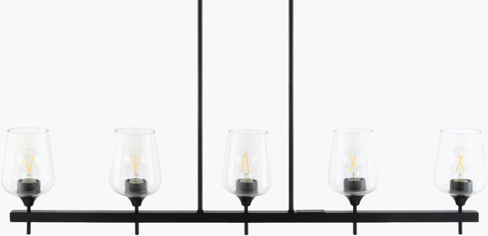 Livabliss Yueva Wide Metal and Glass Chandelier for Dining Rooms and Kitchen Islands YUEV-051