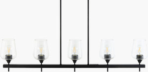 Livabliss Yueva Wide Metal and Glass Chandelier for Dining Rooms and Kitchen Islands YUEV-051
