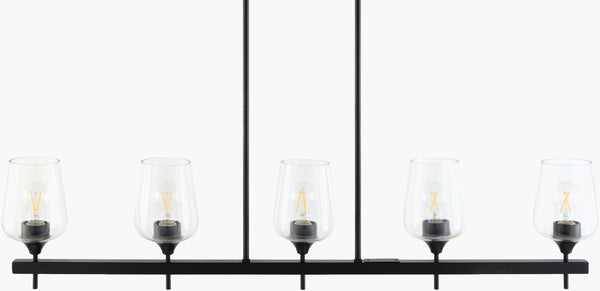 Livabliss Yueva Wide Metal and Glass Chandelier for Dining Rooms and Kitchen Islands YUEV-051