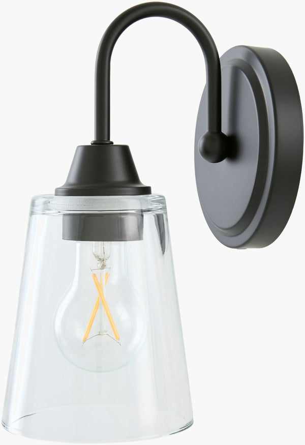 Livabliss Yueva Metal and Glass Wall Sconce Modern Minimalist Fixture for Bath or Hallway YUEV-065