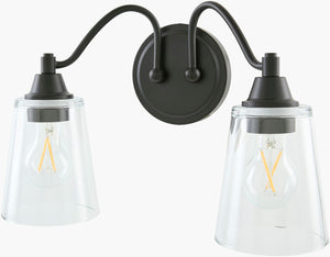 Livabliss Yueva Metal and Glass Wall Sconce Modern Minimalist Accent Light for Entryways Hallways YUEV-067