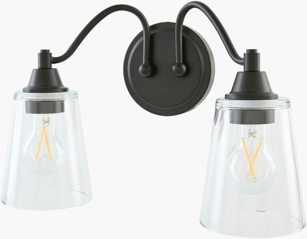 Livabliss Yueva Metal and Glass Wall Sconce Modern Minimalist Accent Light for Entryways Hallways YUEV-067