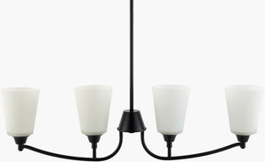 Livabliss Yueva Linear Metal Glass Chandelier Modern Minimalist Light for Dining or Kitchen Island YUEV-073