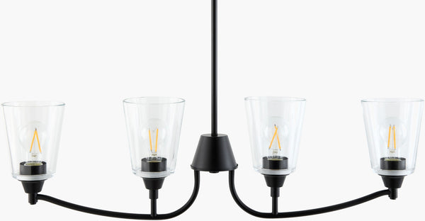 Livabliss Yueva Linear Glass and Metal Chandelier for Dining Rooms and Kitchen Islands YUEV-081