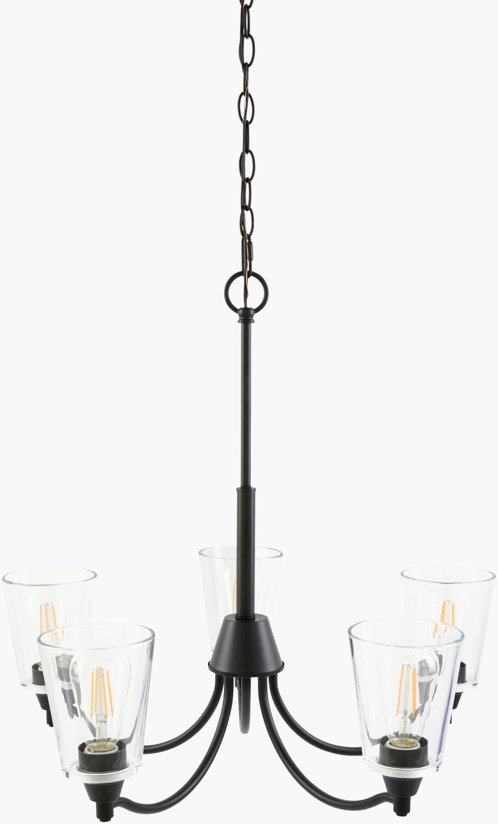 Livabliss Yueva Geometric Metal and Glass Chandelier Modern Pendant Light for Dining or Entryway YUEV-085