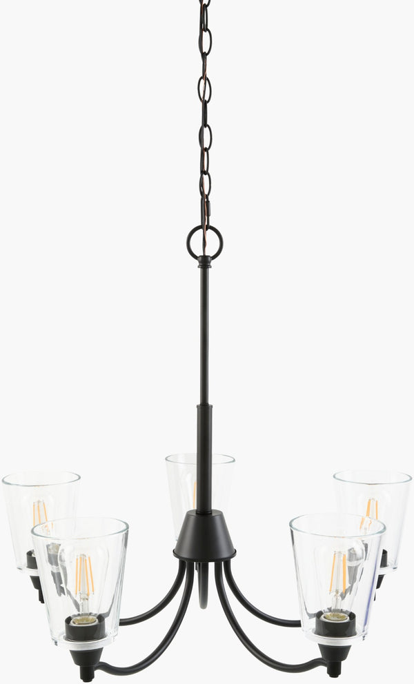 Livabliss Yueva Geometric Metal and Glass Chandelier Modern Pendant Light for Dining or Entryway YUEV-085