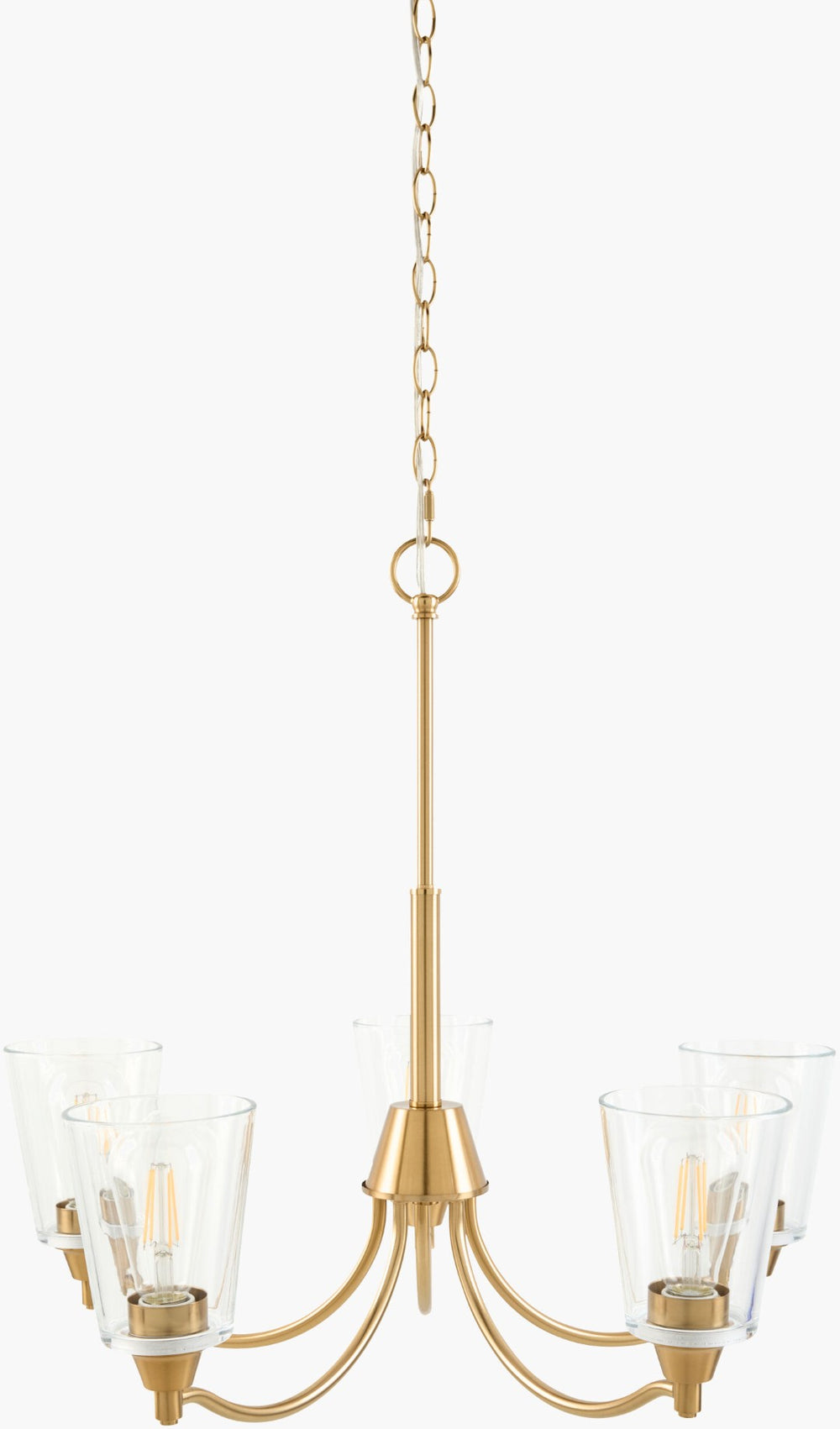 Livabliss Yueva Geometric Metal Glass Chandelier Modern Minimalist Dining Room Pendant Light YUEV-086