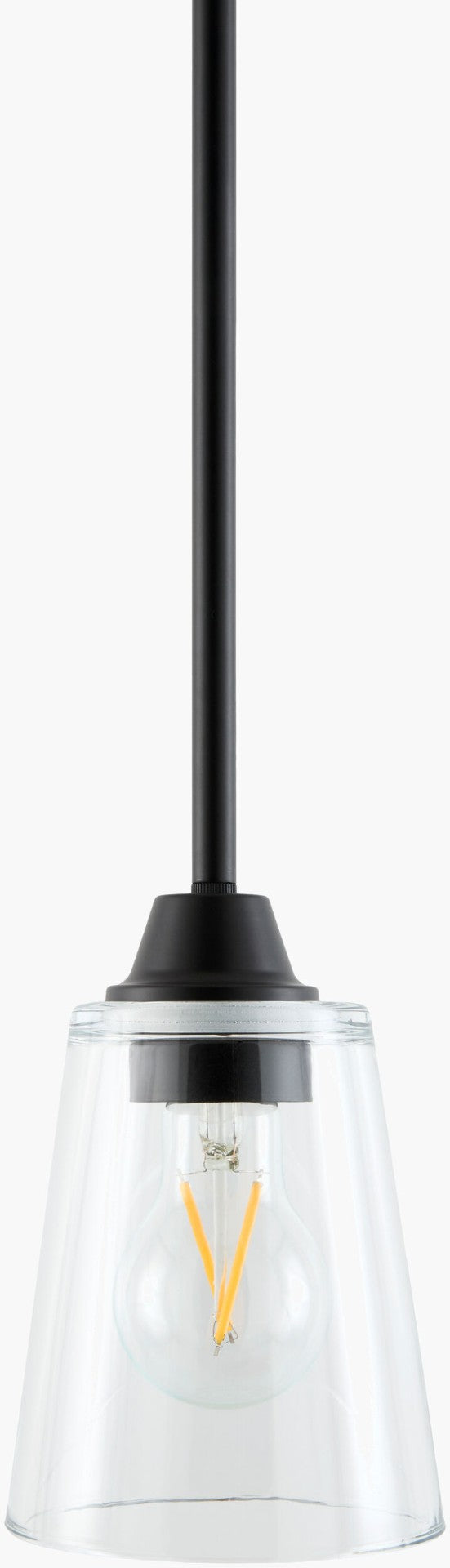 Livabliss Yueva Metal Glass Pendant Light Minimalist Fixture for Kitchen Dining or Entryway YUEV-093