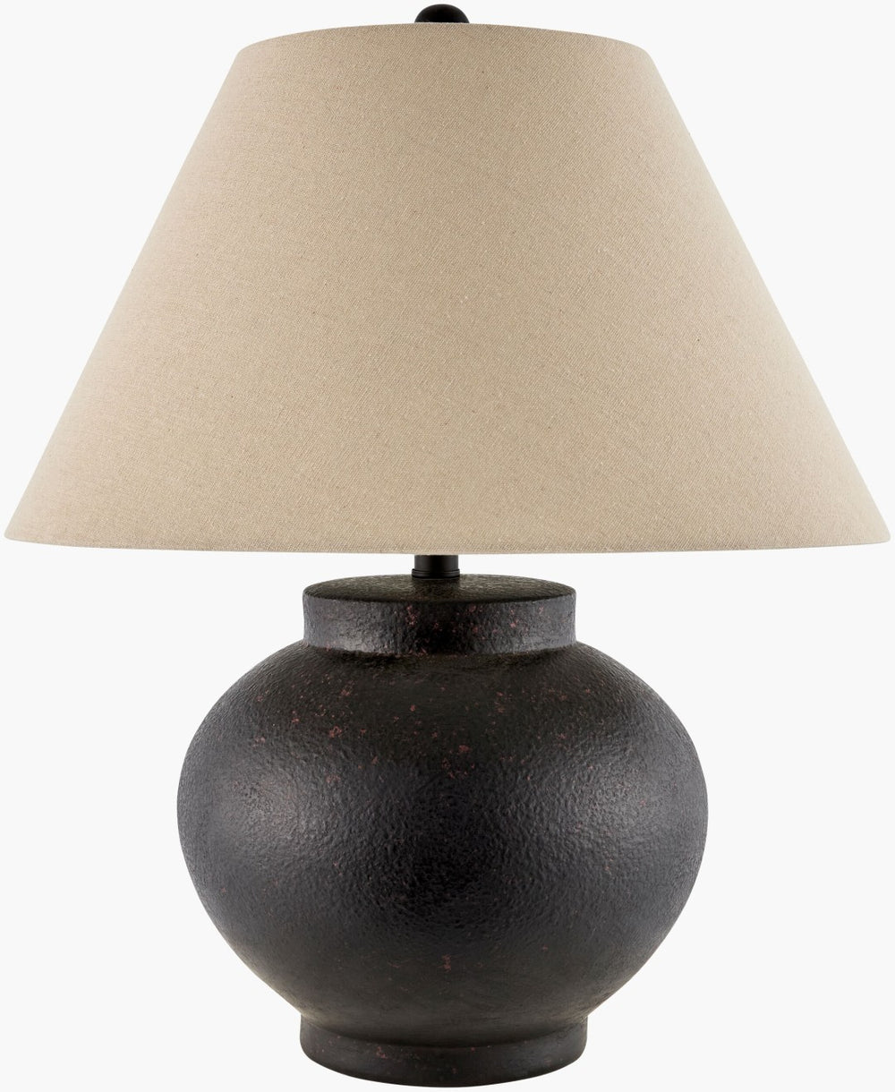 Livabliss Youri Ceramic Arts and Crafts Table Lamp with Linen Shade for Warm Ambient Glow YUI-002
