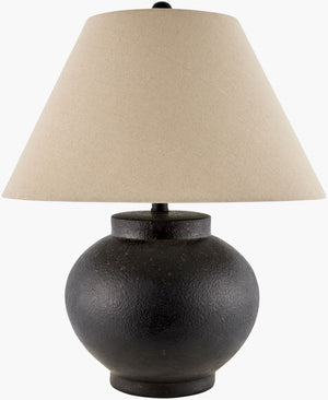 Livabliss Youri Ceramic Arts and Crafts Table Lamp with Linen Shade for Warm Ambient Glow YUI-002