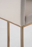 VIG Furniture Modrest Yukon - Modern Off White Fabric & Brushed Brass Counter Chair VGVC-B8362B-CC