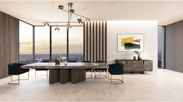 VIG Furniture Yukon Modern Upholstered Seat With Antique Brass U-Base — Contoured Comfort For Stylish Rooms Black Dining Chair VGVCB8362-BC-DC