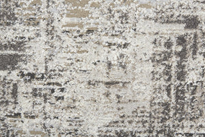 Feizy Rugs Vancouver Abstract Distressed Area Rug - Durable Polypropylene Blend For Contemporary Living Spaces Ivory,Gray,Brown Polypropylene,Polyester Vnr39fhfivychlf05